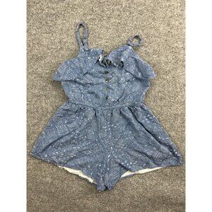 Blue Patterned Women's Jumpsuit